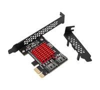 DollaTek PCI-E 1X GEN3 a Sata3.0 Tarjeta de expansión de Velocidad Completa Adaptador de 2 Puertos 6G Disco Duro de expansión IPFS con Soporte de Perfil Bajo