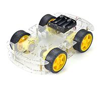DollaTek Smart Motor Robot Car Battery Box Kit de Chasis Speed Encoder para Arduino -Cuatro Llantas