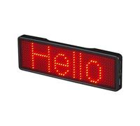 DollaTek Tarjeta de placa de nombre recargable LED inalámbrica DIY Tablero de mensajes de desplazamiento programable Mini pantalla LED para centros comerciales Party Hotel - Rojo