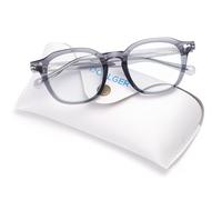 Dollger Gafas con filtro de luz azul para hombre Gafas cuadradas con filtro de luz azul Montura grande Anti luz azul PC TV Gaming Unisex Gris