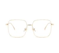 Dollger Gafas de Luz Azul Grandes - Marco de Metal Anti Fatiga para Ordenador - Monturas sin Graduar para Hombre y Mujer