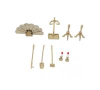 Dollhouse Fireplace Accessory Set Decorative Dollhouse Miniature Furniture Accessories for 1/12 Dollhouse Decoration