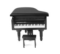 Dollhouse Mini Piano Toy 1:12 Mini Grand Piano Miniatura Simulativa Miniatura Modelo de con Taburete Accesorios de Muebles de casa de muñecas para la decoración de la casa de muñecas de Na