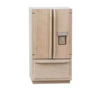 Dollhouses - Figura miniatura de doble puerta para refrigerador, modelo de muebles a escala 1/12, accesorios de ajuste de escena, modelo de refrigerador en miniatura