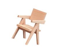 Dollhouses - Mesa de madera en miniatura/silla a escala 1/12, muebles sin pintar, para sala de estar creativa, figura decorativa en miniatura