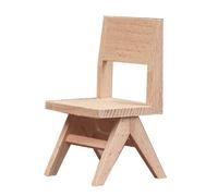 Dollhouses - Mesa de madera en miniatura/silla a escala 1/12, muebles sin pintar, para sala de estar creativa, figura decorativa en miniatura