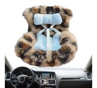 Dolls Car Seat, 17cm Doll Carrier, Air Vent Chair, Soft Cute Ornament Toy for Women Kids Girls Desktop Display Car Interior Decoration and Play Use, Brown, White, Pink
