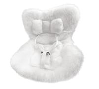 Dolls Car Seat, 17cm Doll Carrier, Air Vent Chair, Soft Cute Ornament Toy for Women Kids Girls Desktop Display Car Interior Decoration and Play Use, Brown, White, Pink