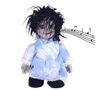 Dolls Scary, Halloween Scary Doll 13.39x7.48 Pulgadas de la Voz de la Voz. Dolls espeluznantes de Halloween Prop para la casa embrujada, batería no incluida, Azul