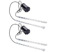 Dolltobe 2 tiras de luz LED de marco de 5 colores, 8 modos, 9.4 pulgadas, recargable por USB, impermeable, decoración brillante de rueda delantera y trasera