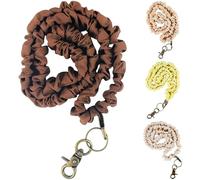 Dolltobe 4 cordones coleteros, llavero de poliéster arrugado de 37 pulgadas con cierre, llavero de pulsera multicolor, bonito buscador de llaves para llaves, insignias de identificación, teléfonos