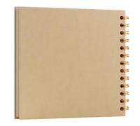 Dolltobe Álbum de recortes de 25 cm, color caqui, álbum de 40 páginas, encuadernación de metal, libro de recortes para boda, aniversario, recuerdos de Little One'S