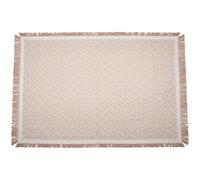Dolltobe Manta de algodón para picnic al aire libre, 180 cm, alfombra de playa grande a prueba de arena, tejido blanco y caqui, patrón en T, ligera, plegable, gruesa, a prueba de humedad, para camping
