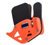 Dolltobe Pestaña de dedo con arco, tamaño M, de piel auténtica, con núcleo de polietileno de vida útil, protector de dedo ajustable, reposabrazadera, correa elástica, clip para el dedo, naranja