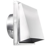 Dolltobe Tapa de ventilación cuadrada para extractor de aire, color plateado, cubierta de ventilación de secadora de 7.2 pulgadas, acero inoxidable 304 con malla de visitantes no invitados, resistente