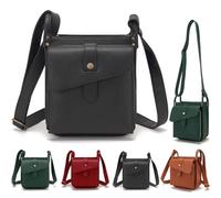Dollver Crossbody Purse, Dollver Unique Design Crossbody Leather Bag, Stylish Small Purse Handbag with Built-in Wallet (Black)