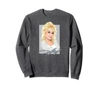Dolly Parton Classic Sudadera, Unisex para Adultos, Jaspeado Oscuro, L