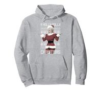 Dolly Parton - Suéter de Navidad Sudadera con Capucha, Unisex para Adultos, Gris Jaspeado, L