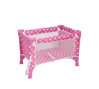 Dolly Tots Muñecas de Viaje | Cuna Rosa Plegable | Accesorios y Cochecitos para Muñecas | Juguetes para Niños 3+