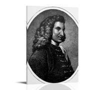 DOLNJUH Henry Fielding Great Scholar And Their Book - Lienzo decorativo para pared, pintura decorativa para dormitorio, 50 x 75 cm, estilo marco