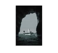 DOLNJUH Póster de avión de guerra B25 Mitchell Great Airforce Fighter para pared, pintura decorativa para dormitorio, póster de 50 x 75 cm, estilo sin marco