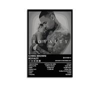 DOLNJUH Póster decorativo de Chris Brown Amazing Singer para álbum de música, arte de pared, pintura decorativa para dormitorio, 60 x 90 cm, estilo sin marco