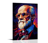 DOLNJUH Sigmund Freud Great Scholar And Their Book - Lienzo decorativo para pared, pintura decorativa para dormitorio, 20 x 30 cm, estilo marco