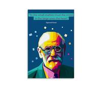 DOLNJUH Sigmund Freud Great Scholar And Their Book - Lienzo decorativo para pared, pintura decorativa para dormitorio, 20 x 30 cm, estilo sin marco