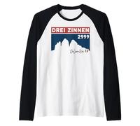 Dolomitas tre Cime di Lavaredo DREI Zinnen Tirol del Sur Italia Camiseta Manga Raglan
