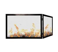 DOLOMITE - Protector de chimenea esquinero reversible 80 x 50 x 50 cm - Pantalla protectora para chimenea de hierro forjado, diseño elegante, protección contra incendios y chispas - Rejilla de