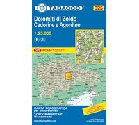 Dolomiti di Zoldo, Cadorine e Agordine 1:25.000. Ediz. italiana, inglese, francese e tedesca: 025 (Carte topografiche per escursionisti)