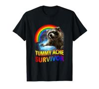 Dolor De Abdomen Superviviente Mapache Desarticulado Mapache Meme Extrañamente Camiseta