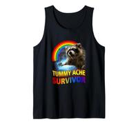 Dolor De Abdomen Superviviente Mapache Desarticulado Mapache Meme Extrañamente Camiseta sin Mangas