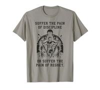 Dolor de disciplina vs arrepentimiento, gimnasio Entrenamiento Fitness Motivación Camiseta