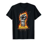 Dolor Es Poder Puño Fuego Boxeo Camiseta
