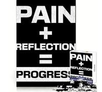 Dolor + Reflexión = Progreso Rompecabezas Motivacional de 1000 Piezas para Adultos Regalos para Mejorar la Memoria y Relajarse mentalmente Corte Premium Sorpresa cálida (38x52cm)