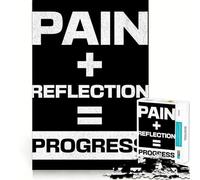 Dolor + Reflexión = Progreso Rompecabezas Motivacional de 1000 Piezas para Adultos Regalos para Mejorar la Memoria y Relajarse mentalmente Corte Premium Sorpresa cálida (38x52cm)