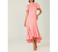 Dolores Promesas Vestido largo con escote maxi en espalda. Rosa 36