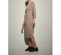 Dolores Promesas Vestido Midi Punto Retro Tierra. Crudo 42