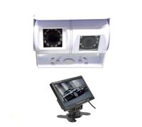 Dolphin Automotive Cámara de aparcamiento doble doble de 12 V para autocaravana (cámara con monitor de tablero de 7 pulgadas)