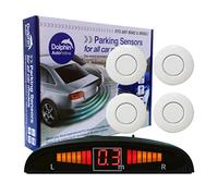 Dolphin Automotive DPS450 Sensores de aparcamiento inverso en 32 colores 4 sensores de radar ultrasónicos Kit Audio & Display Alert System - Blanco