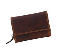Dolphin Line 1103-03 - Cartera de piel con protección RFID para mujer, diseño vintage, con 12 ranuras para tarjetas, compartimento para monedas dividido con cremallera, compartimento para tarjetas de