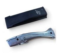Dolphin - Mango de corte de alfombras, cuchillo de corte de trabajo con funda, color plateado, sin cuchillas PTL®