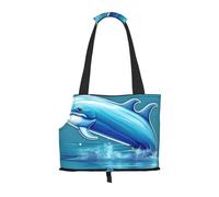 Dolphin Out of Water Print - Bolsas para perros pequeños, gatos y conejos, diseño de delfín fuera del agua