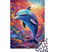 Dolphin Puzzle Imposible,desafío for Adults Entretenimiento Creativo 1000 Piezas Obra De Arte De Juego De para Adultos Y Niños 1000pcs (38x26cm)