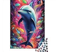 Dolphin Puzzle Imposible,desafío para Adultos Juego Educativo 1000 Piezas Obra De Arte De Juego De para Adultos Y Niños A Partir De 12 Años 1000pcs (38x26cm)