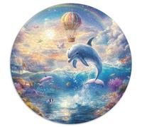 Dolphin Puzzles Imposible,desafío para Adultos Entretenimiento Creativo 1000 Piezas Obra De Arte De Juego De para Adultos, Regalos A Partir De 14 Años 1000pcs (67.5x67.5cm)