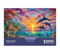 Dolphin Rompecabezas 1000 Piezas para Adultos Niño Puzzle De Papel Ecológico, Puzzle De Juguete para Regalo, 52x38cm/1000pcs