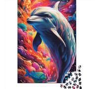 Dolphin Rompecabezas Imposible,desafío para Adultos Entretenimiento Creativo 1000 Piezas Obra De Arte De Juego De para Adultos Y Niños Mayores De 12 Años 1000pcs (38x26cm)