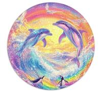 Dolphin Rompecabezas Imposible,desafío para Adultos Entretenimiento Creativo 1000 Piezas Obra De Arte De Juego De para Adultos, Regalos A Partir De 14 Años 1000pcs (67.5x67.5cm)
